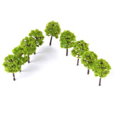 Maxbell Plastic Model Trees Train Railroad Scenery 1:250 40pcs Light Green