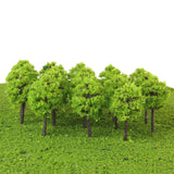 Maxbell Plastic Model Trees Train Railroad Scenery 1:250 40pcs Light Green