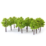 Maxbell Plastic Model Trees Train Railroad Scenery 1:250 40pcs Light Green