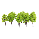 Maxbell Plastic Model Trees Train Railroad Scenery 1:250 40pcs Light Green