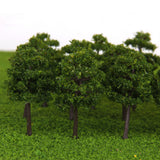 Maxbell Plastic Model Trees Train Railroad Scenery 1:250 40pcs Deep Green