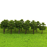 Maxbell Plastic Model Trees Train Railroad Scenery 1:250 40pcs Deep Green