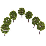 Maxbell Plastic Model Trees Train Railroad Scenery 1:250 40pcs Deep Green
