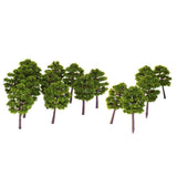 Maxbell Plastic Model Trees Train Railroad Scenery 1:250 40pcs Deep Green