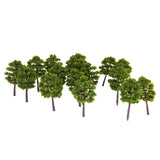 Maxbell Plastic Model Trees Train Railroad Scenery 1:250 40pcs Deep Green