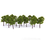Maxbell Plastic Model Trees Train Railroad Scenery 1:250 40pcs Deep Green