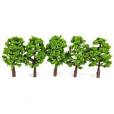 Maxbell Plastic Model Tress Train Railroad Scenery 1:150 20pcs Light Green