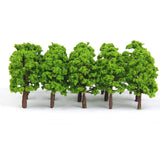 Maxbell Plastic Model Tress Train Railroad Scenery 1:150 20pcs Light Green