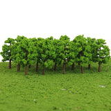 Maxbell Plastic Model Tress Train Railroad Scenery 1:150 20pcs Light Green