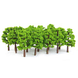 Maxbell Plastic Model Tress Train Railroad Scenery 1:150 20pcs Light Green