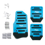 Maxbell 3pcs Non-Slip Racing Sport Manual Car Truck Pedals Pad Cover Set Blue