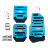 Maxbell 3pcs Non-Slip Racing Sport Manual Car Truck Pedals Pad Cover Set Blue