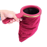 Maxbell Magic Change Bag with Handle Zipper Twisting Handle Magic Trick -Wine Red