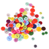 Maxbell Resin Kids Round Button Craft Sewing Cardmaking Mixed Size Colors 100Pcs