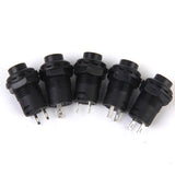 Maxbell 10 x Car Boat Locking Dash OFF-ON Push Button Switch Black