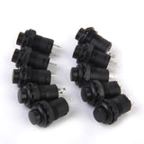 Maxbell 10 x Car Boat Locking Dash OFF-ON Push Button Switch Black