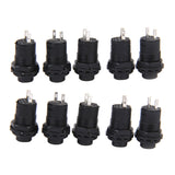 Maxbell 10 x Car Boat Locking Dash OFF-ON Push Button Switch Black