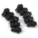 Maxbell 10 x Car Boat Locking Dash OFF-ON Push Button Switch Black