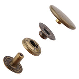 Maxbell 10 Sets Copper Snaps Fasteners Bronze Tone