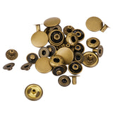 Maxbell 10 Sets Copper Snaps Fasteners Bronze Tone