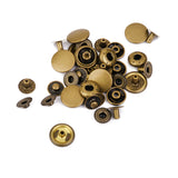 Maxbell 10 Sets Copper Snaps Fasteners Bronze Tone