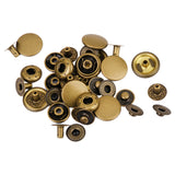 Maxbell 10 Sets Copper Snaps Fasteners Bronze Tone