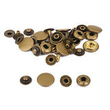 Maxbell 10 Sets Copper Snaps Fasteners Bronze Tone