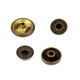 Maxbell 10 Sets Copper Snaps Fasteners Bronze Tone