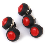 Maxbell 5 x Momentary Push Button Horn Switch for Doorbell/Boat/Car Waterproof Red