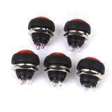 Maxbell 5 x Momentary Push Button Horn Switch for Doorbell/Boat/Car Waterproof Red