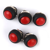 Maxbell 5 x Momentary Push Button Horn Switch for Doorbell/Boat/Car Waterproof Red