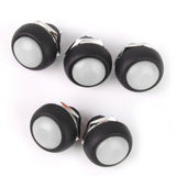 Maxbell 5 x Momentary Push Button Horn Switch for Doorbell/Boat/Car Waterproof White