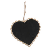 Maxbell Heart Wooden Hanging Blackboard Chalkboard W/Rope for Wedding Home Decor