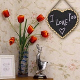 Maxbell Heart Wooden Hanging Blackboard Chalkboard W/Rope for Wedding Home Decor
