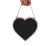 Maxbell Heart Wooden Hanging Blackboard Chalkboard W/Rope for Wedding Home Decor