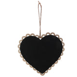 Maxbell Heart Wooden Hanging Blackboard Chalkboard W/Rope for Wedding Home Decor