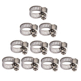 Maxbell 10Pcs Adjustable Fuel Petrol Pipe Hose Clips Stainless Spring Clamp 8-12mm