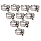 Maxbell 10Pcs Adjustable Fuel Petrol Pipe Hose Clips Stainless Spring Clamp 8-12mm