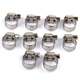 Maxbell 10Pcs Adjustable Fuel Petrol Pipe Hose Clips Stainless Spring Clamp 8-12mm