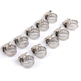 Maxbell 10Pcs Adjustable Fuel Petrol Pipe Hose Clips Stainless Spring Clamp 8-12mm