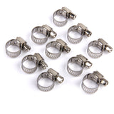 Maxbell 10Pcs Adjustable Fuel Petrol Pipe Hose Clips Stainless Spring Clamp 8-12mm