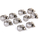 Maxbell 10Pcs Adjustable Fuel Petrol Pipe Hose Clips Stainless Spring Clamp 8-12mm