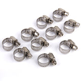 Maxbell 10Pcs Adjustable Fuel Petrol Pipe Hose Clips Stainless Spring Clamp 8-12mm