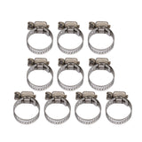 Maxbell 10Pcs Adjustable Fuel Petrol Pipe Hose Clips Stainless Spring Clamp 13-19mm