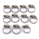 Maxbell 10Pcs Adjustable Fuel Petrol Pipe Hose Clips Stainless Spring Clamp 13-19mm