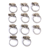 Maxbell 10Pcs Adjustable Fuel Petrol Pipe Hose Clips Stainless Spring Clamp 13-19mm