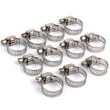 Maxbell 10Pcs Adjustable Fuel Petrol Pipe Hose Clips Stainless Spring Clamp 13-19mm