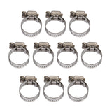 Maxbell 10Pcs Adjustable Fuel Petrol Pipe Hose Clips Stainless Spring Clamp 13-19mm