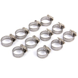 Maxbell 10Pcs Adjustable Fuel Petrol Pipe Hose Clips Stainless Spring Clamp 13-19mm