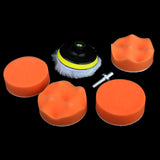Maxbell 7pcs 3 inch Drill Thread Sucker Wool Cleaning Polishing Sponge Buffing Pad